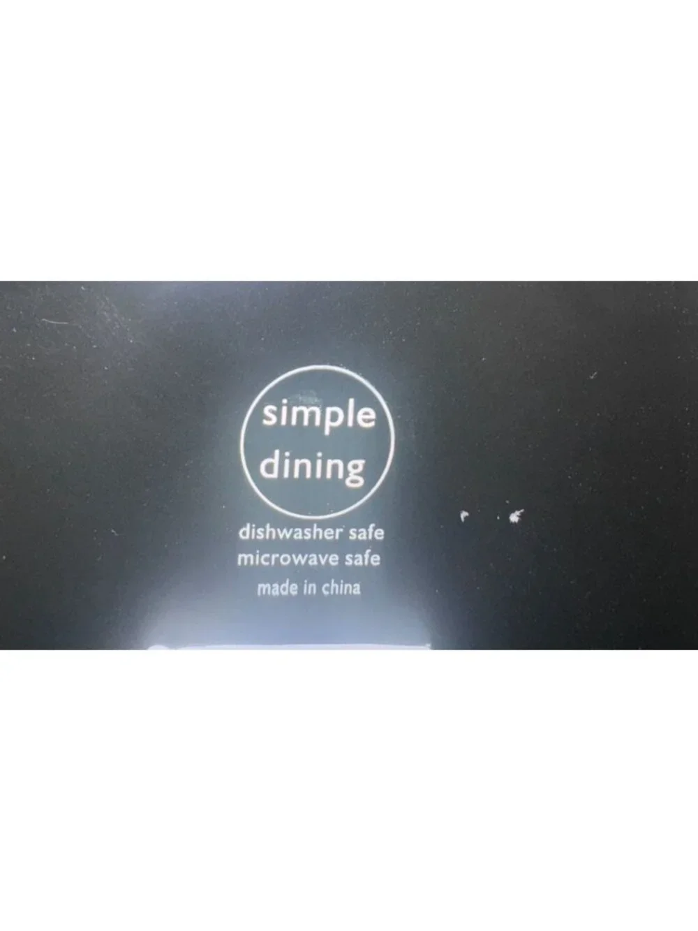 Simple dining Black Chinese Calligraphy Square Plate Microwave & Dishwasher Saf - Picture 4 of 5